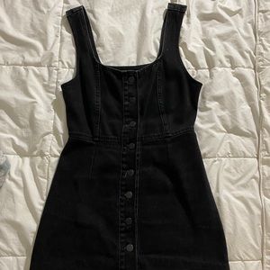 UO BLACK DENIM Button up dress